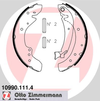 ZIMMERMANN Комплект тормозных колодок 10990.111.4
