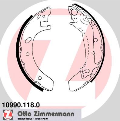 ZIMMERMANN Комплект тормозных колодок 10990.118.0