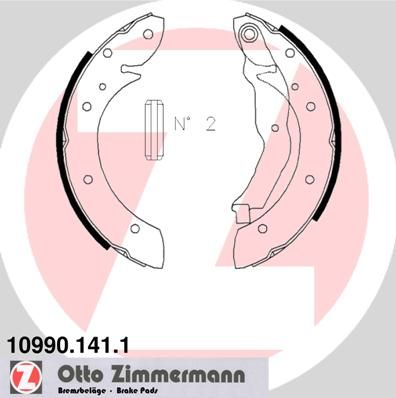ZIMMERMANN Piduriklotside komplekt 10990.141.1