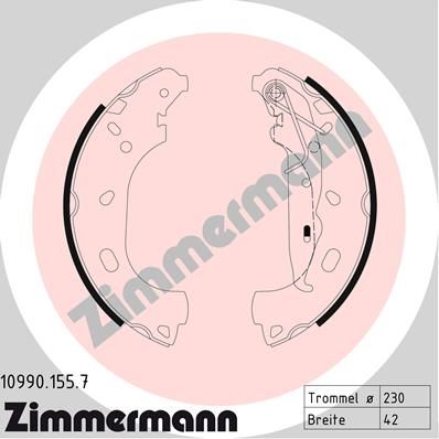 ZIMMERMANN Комплект тормозных колодок 10990.155.7
