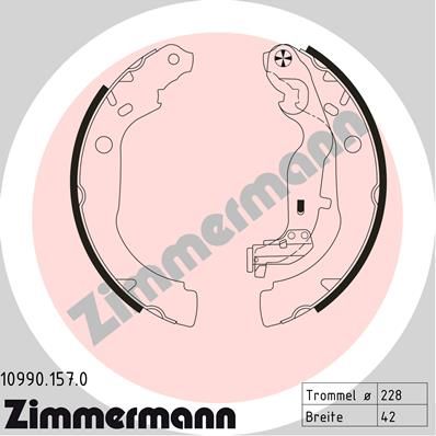 ZIMMERMANN Комплект тормозных колодок 10990.157.0