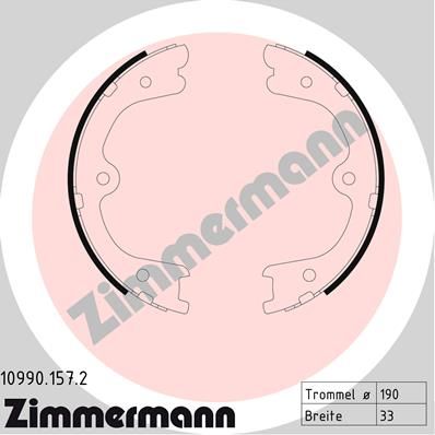 ZIMMERMANN Piduriklotside komplekt,seisupidur 10990.157.2