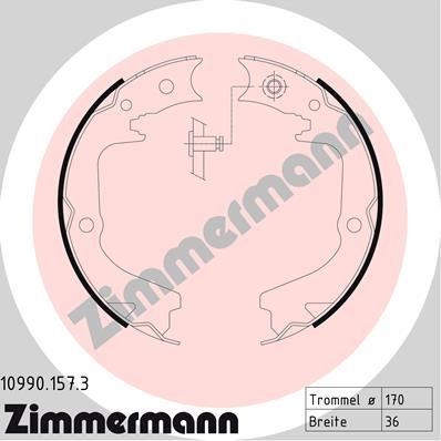 ZIMMERMANN Piduriklotside komplekt,seisupidur 10990.157.3