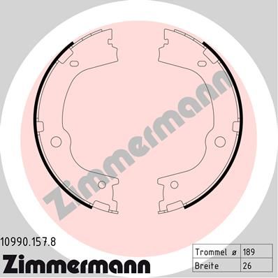 ZIMMERMANN Комплект тормозных колодок, стояночная тормозная с 10990.157.8