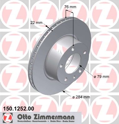 ZIMMERMANN Тормозной диск 150.1252.00