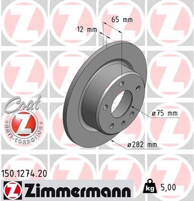 ZIMMERMANN Тормозной диск 150.1274.20
