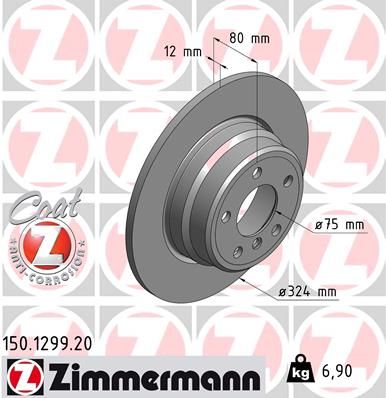 ZIMMERMANN Тормозной диск 150.1299.20