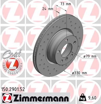 ZIMMERMANN Тормозной диск 150.2901.52