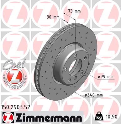 ZIMMERMANN Тормозной диск 150.2903.52