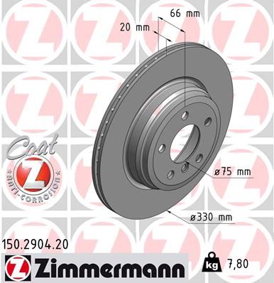 ZIMMERMANN Тормозной диск 150.2904.20