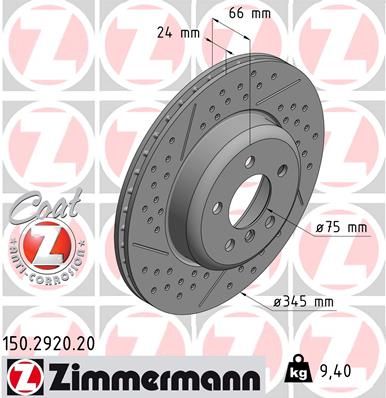 ZIMMERMANN Тормозной диск 150.2920.20