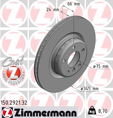 ZIMMERMANN Тормозной диск 150.2921.32