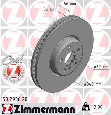 ZIMMERMANN Тормозной диск 150.2936.20