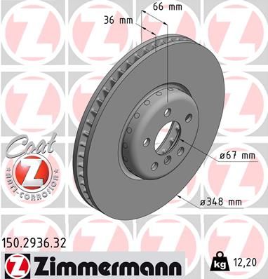 ZIMMERMANN Тормозной диск 150.2936.32