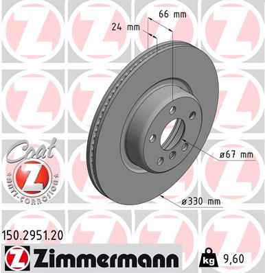 ZIMMERMANN Тормозной диск 150.2951.20