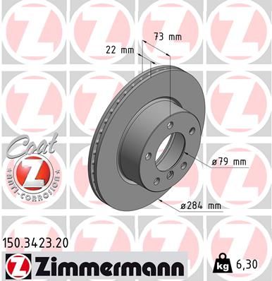 ZIMMERMANN Тормозной диск 150.3423.20
