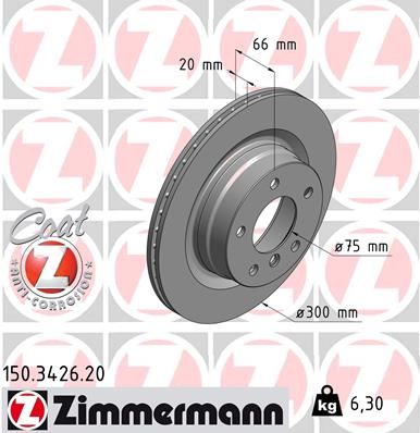 ZIMMERMANN Тормозной диск 150.3426.20