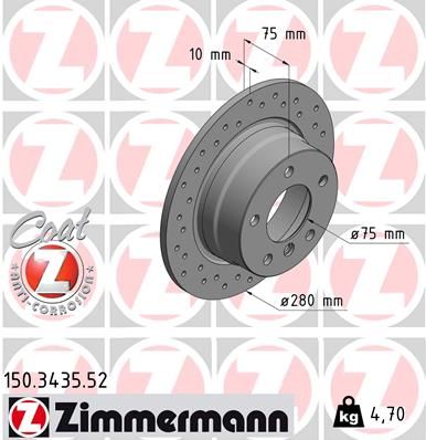 ZIMMERMANN Тормозной диск 150.3435.52