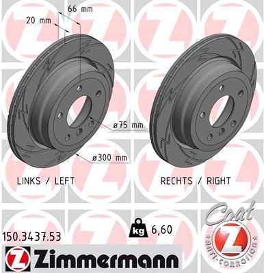 ZIMMERMANN Тормозной диск 150.3437.53