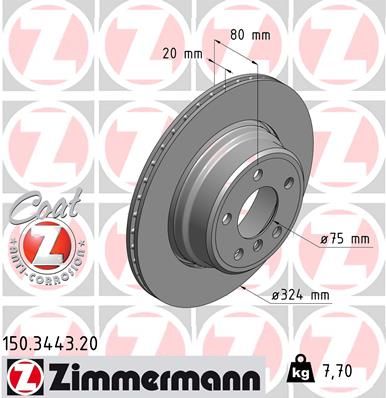 ZIMMERMANN Тормозной диск 150.3443.20