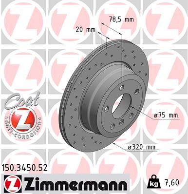 ZIMMERMANN Тормозной диск 150.3450.52