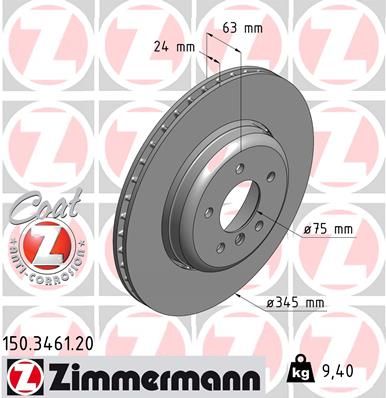 ZIMMERMANN Тормозной диск 150.3461.20