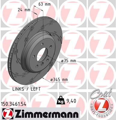 ZIMMERMANN Тормозной диск 150.3461.54