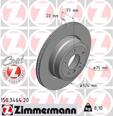 ZIMMERMANN Тормозной диск 150.3464.20