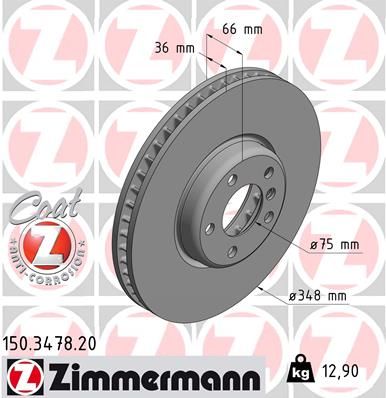 ZIMMERMANN Тормозной диск 150.3478.20