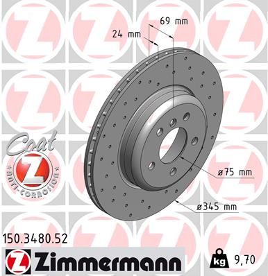 ZIMMERMANN Тормозной диск 150.3480.52
