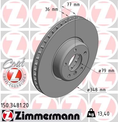 ZIMMERMANN Тормозной диск 150.3481.20