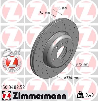 ZIMMERMANN Тормозной диск 150.3482.52