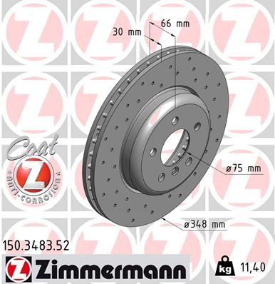 ZIMMERMANN Тормозной диск 150.3483.52