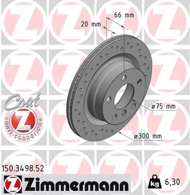 ZIMMERMANN Тормозной диск 150.3498.52