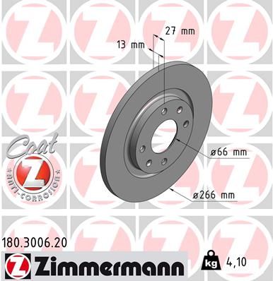 ZIMMERMANN Тормозной диск 180.3006.20