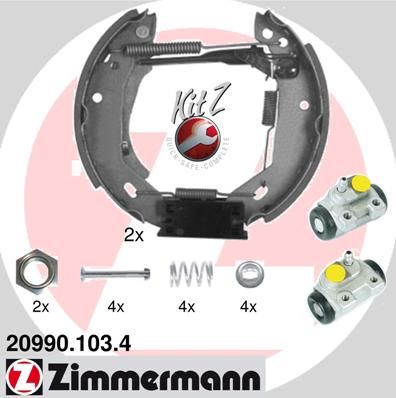 ZIMMERMANN Piduriklotside komplekt 20990.103.4