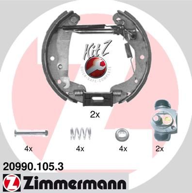 ZIMMERMANN Piduriklotside komplekt 20990.105.3