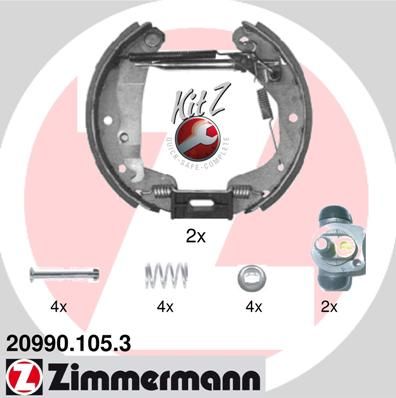 ZIMMERMANN Комплект тормозных колодок 20990.105.3