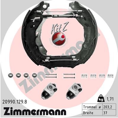 ZIMMERMANN Piduriklotside komplekt 20990.129.8