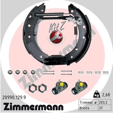 ZIMMERMANN Piduriklotside komplekt 20990.129.9