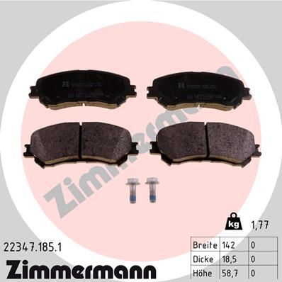 ZIMMERMANN Piduriklotsi komplekt,ketaspidur 22347.185.1