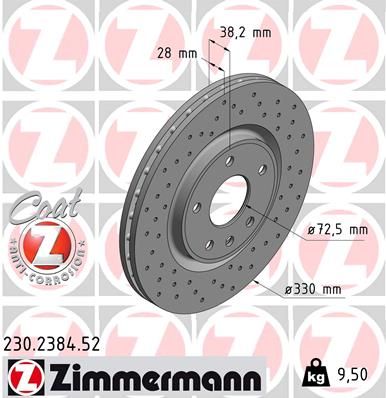 ZIMMERMANN Тормозной диск 230.2384.52