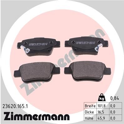 ZIMMERMANN Piduriklotsi komplekt,ketaspidur 23620.165.1