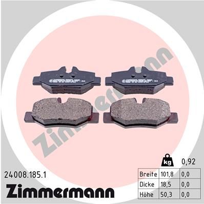 ZIMMERMANN Комплект тормозных колодок, дисковый тормоз 24008.185.1
