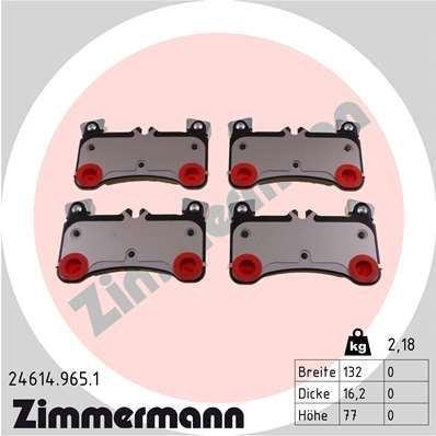 ZIMMERMANN Piduriklotsi komplekt,ketaspidur 24614.965.1