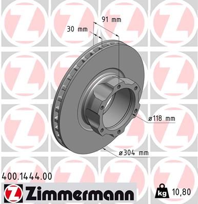 ZIMMERMANN Тормозной диск 400.1444.00