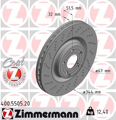 ZIMMERMANN Тормозной диск 400.5505.20