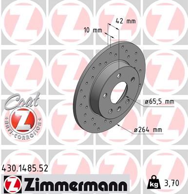ZIMMERMANN Тормозной диск 430.1485.52