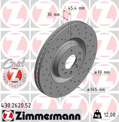 ZIMMERMANN Тормозной диск 430.2620.52