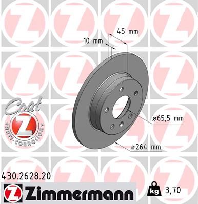 ZIMMERMANN Тормозной диск 430.2628.20